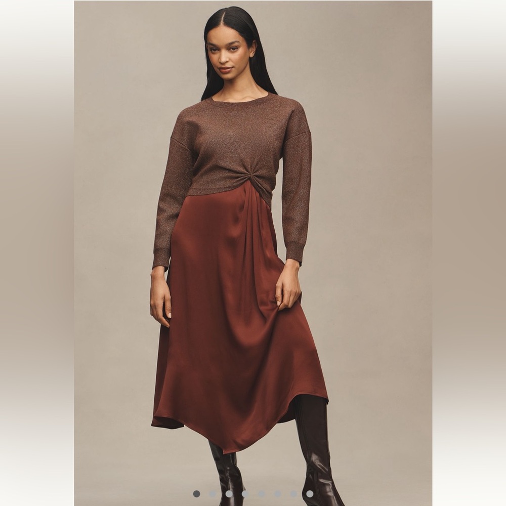 Anthropologie The Gemini Twofer Sweater + Dress Set